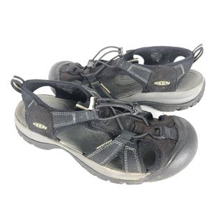 Keen Mens 7 39.5 Water Sandals Venice Black Outdoor Shoes